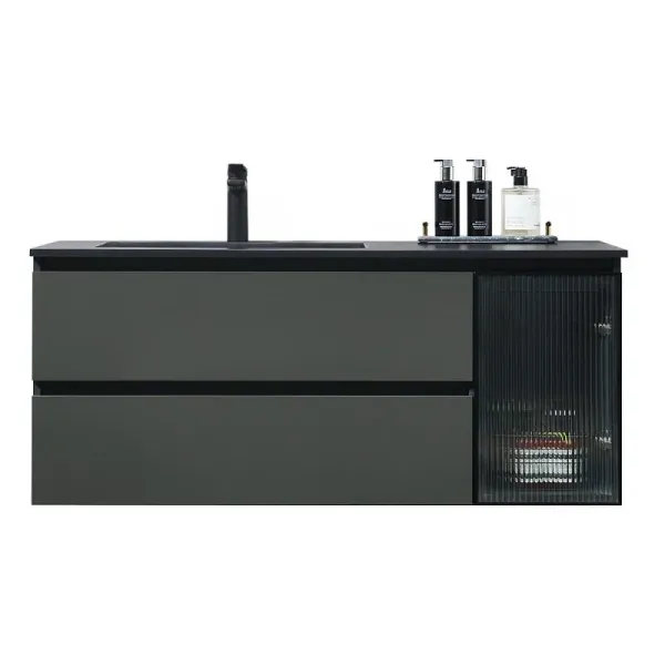 Тумба с раковиной Orans BC-2055-1200L 2055120L 120 см тёмно-серый матовый