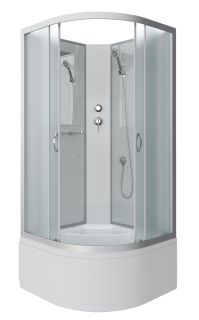 Душевая кабина Niagara NG-2307-14BK 80x80см серебро/матовое