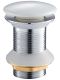 Донный клапан Aquatek AQ6006CW без перелива, крышка белая, керамическая