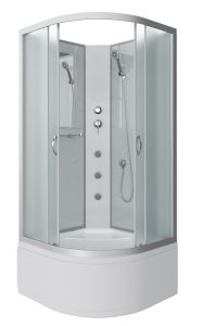 Душевая кабина Niagara NG-2307-14BKG с гидромассажем 80x80см серебро/матовое