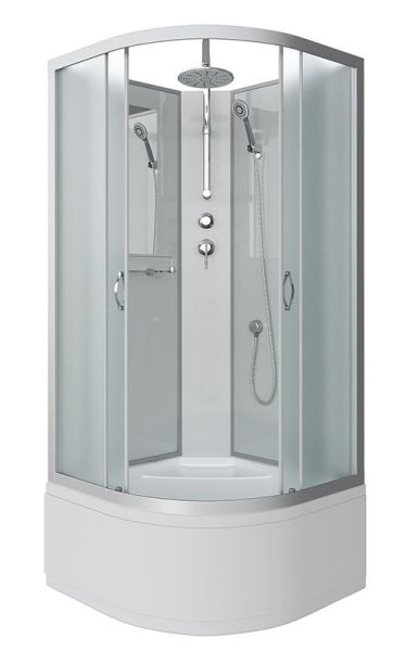 Душевая кабина Niagara NG-2307-14BKT 80x80см серебро/матовое