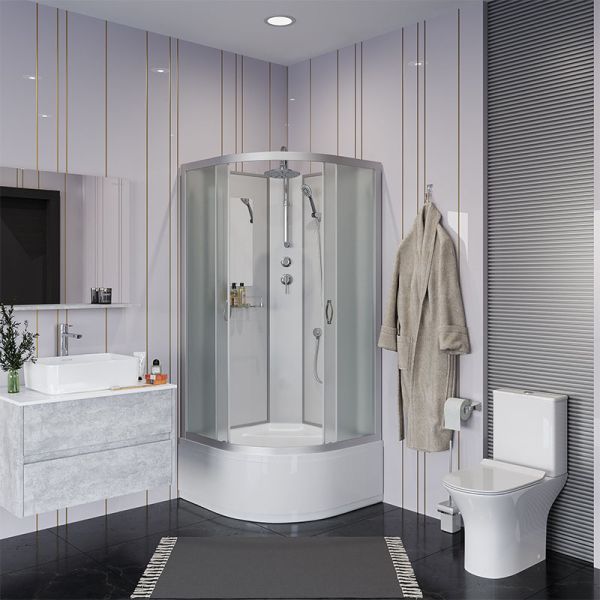 Душевая кабина Niagara NG-2307-14BKT 80x80см серебро/матовое