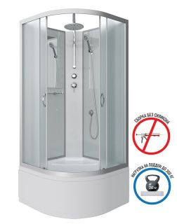 Душевая кабина Niagara NG-2307-14BKT 80x80см серебро/матовое