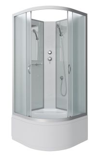 Душевая кабина Niagara NG-2308-14BK 90x90см серебро/матовое