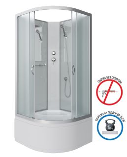 Душевая кабина Niagara NG-2308-14BK 90x90см серебро/матовое