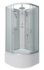 Душевая кабина Niagara NG-2308-14BKT 90x90см серебро/матовое