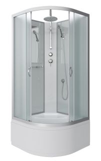 Душевая кабина Niagara NG-2308-14BKT 90x90см серебро/матовое