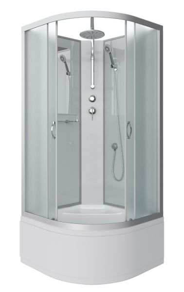 Душевая кабина Niagara NG-2308-14BKT 90x90см серебро/матовое