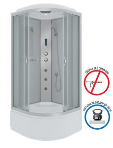 Душевая кабина Niagara NG-2308-14F с гидромассажем 90x90см серебро/матовое