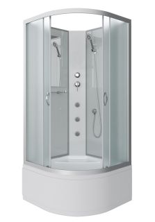 Душевая кабина Niagara NG-2309-14BKG с гидромассажем 100x100см серебро/матовое