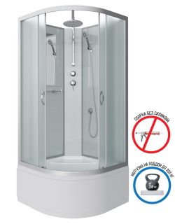 Душевая кабина Niagara NG-2309-14BKT 100x100см серебро/матовое