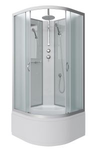 Душевая кабина Niagara NG-2309-14BKT 100x100см серебро/матовое