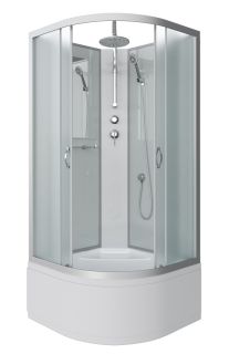 Душевая кабина Niagara NG-2309-14BKT 100x100см серебро/матовое
