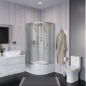 Душевая кабина Niagara NG-2309-14BKT 100x100см серебро/матовое