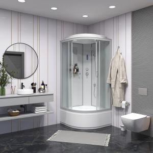 Душевая кабина Niagara NG-2309-14P 100x100см серебро/матовое