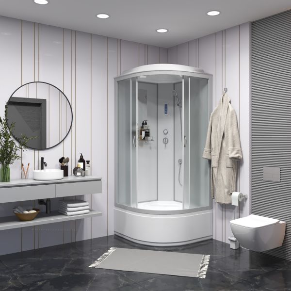 Душевая кабина Niagara NG-2309-14P 100x100см серебро/матовое