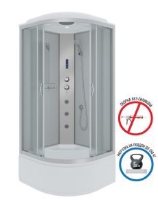 Душевая кабина Niagara NG-2309-14F с гидромассажем 100x100см серебро/матовое
