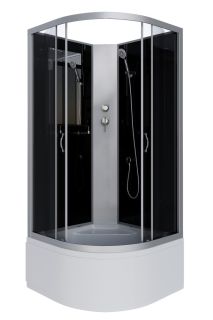 Душевая кабина Niagara NG-2507-14BK 80x80см серебро/тонированное