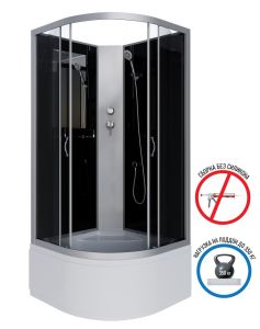 Душевая кабина Niagara NG-2507-14BK 80x80см серебро/тонированное