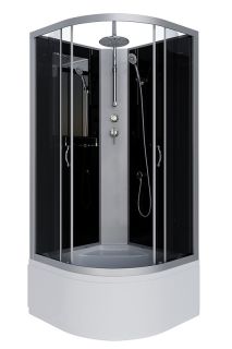 Душевая кабина Niagara NG-2507-14BKT 80x80см серебро/тонированное