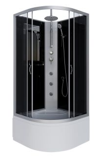 Душевая кабина Niagara NG-2507-14BKTG с гидромассажем 80x80см серебро/тонированное