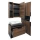 Зеркало-шкаф Comforty Штутгарт-90 дуб тёмно-коричневый