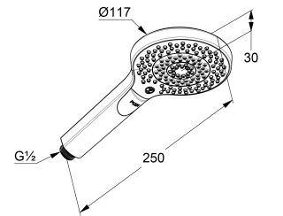 Душевая лейка Kludi Dive Х 69830N0-00 брашированное золото