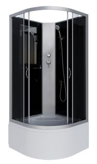 Душевая кабина Niagara NG-2509-14BK 100x100см серебро/тонированное