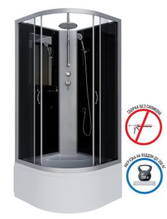 Душевая кабина Niagara NG-2509-14BKT 100x100см серебро/тонированное