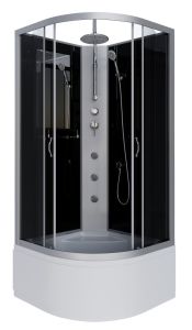 Душевая кабина Niagara NG-2509-14BKTG с гидромассажем 100x100см серебро/тонированное