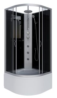 Душевая кабина Niagara NG-2509-14BKTG с гидромассажем 100x100см серебро/тонированное Душевая кабина Niagara NG-2509-14BKTG с гидромассажем 100x100см серебро/тонированное