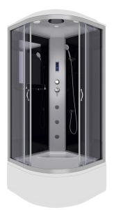Душевая кабина Niagara NG-2509-14F с гидромассажем 100x100см серебро/тонированное