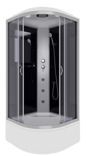 Душевая кабина Niagara NG-2509-14G с гидромассажем 100x100см серебро/тонированное