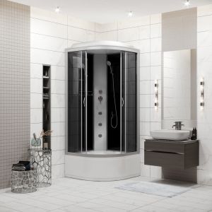 Душевая кабина Niagara NG-2509-14G с гидромассажем 100x100см серебро/тонированное