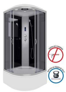 Душевая кабина Niagara NG-2509-14P 100x100см серебро/тонированное