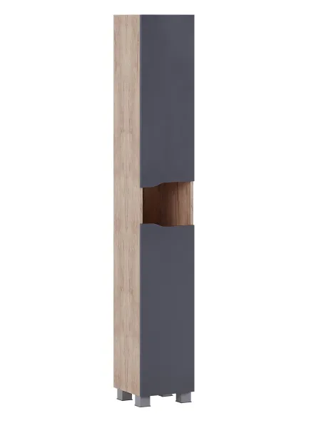 Шкаф-пенал напольный Vigo Wave 348 поставляется в разобранном виде дуб золотой