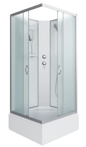 Душевая кабина Niagara NG-1108-14BK 90x90см серебро/матовое