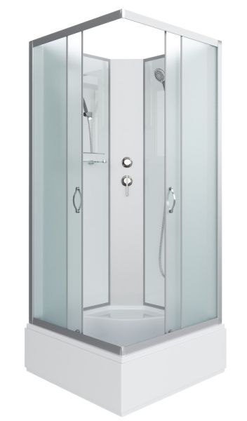 Душевая кабина Niagara NG-1108-14BK 90x90см серебро/матовое