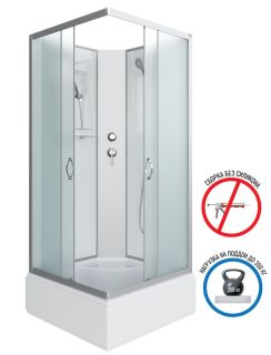 Душевая кабина Niagara NG-1108-14BK 90x90см серебро/матовое