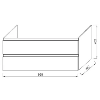 Тумба под раковину Jacob Delafon Madeleine EB1318-J54 100 см серый матовый