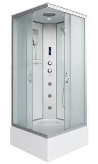 Душевая кабина Niagara NG-1108-14F с гидромассажем 90x90см серебро/матовое