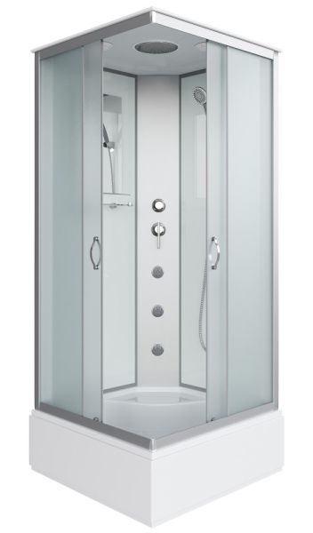 Душевая кабина Niagara NG-1108-14G с гидромассажем 90x90см серебро/матовое