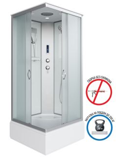 Душевая кабина Niagara NG-1108-14P 90x90см серебро/матовое