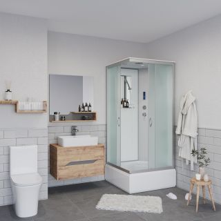 Душевая кабина Niagara NG-1108-14P 90x90см серебро/матовое