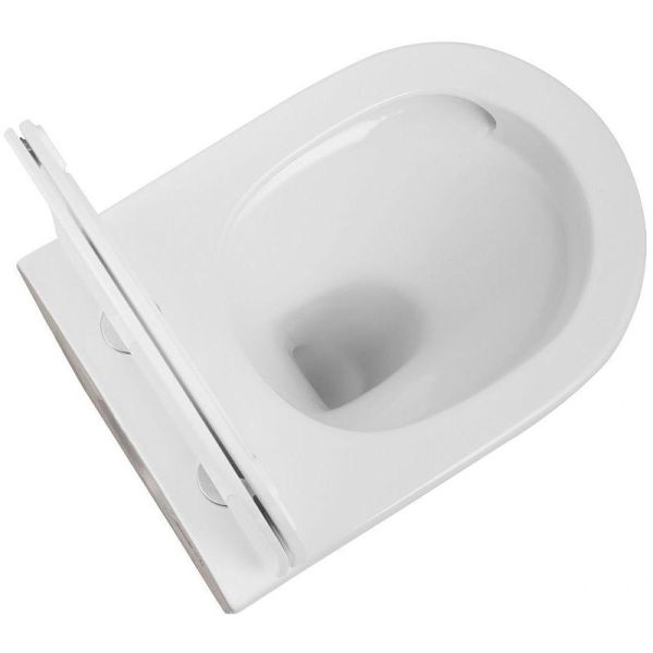 Унитаз подвесной ArtMax Tito AM2380CHRV/SC безободковый с сиденьем микролифт белый