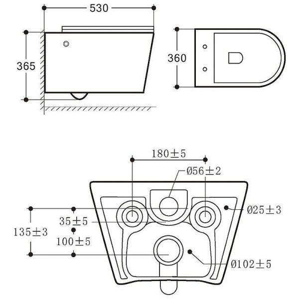 Унитаз подвесной ArtMax Zoe AM9322C1CHR/SC с функцией биде безободковый с сиденьем микролифт белый