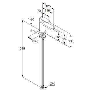 Смеситель для раковины Kludi Renon 422900575 хром