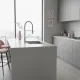 Смеситель для кухни Fashun A54111-12 с фиксатором для гибкого излива сатин/серый