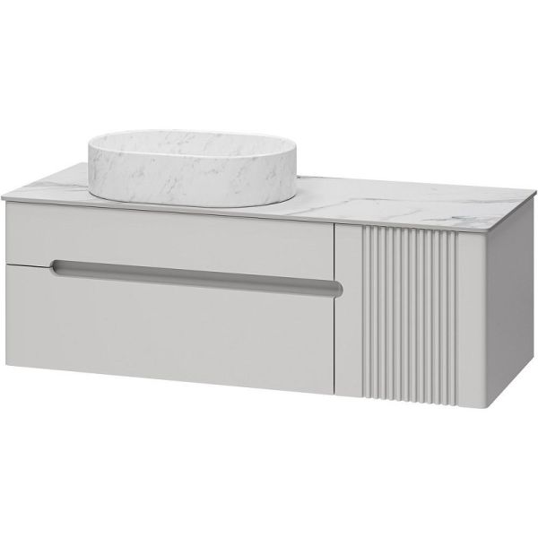 Подвесная тумба под раковину Brevita Pallisandro 120 УТ000025404 Серая матовая