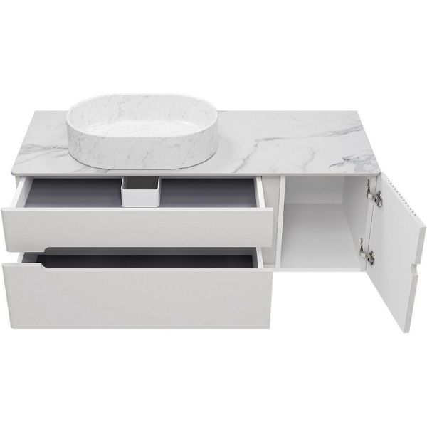 Подвесная тумба под раковину Brevita Pallisandro 120 УТ000025404 Серая матовая